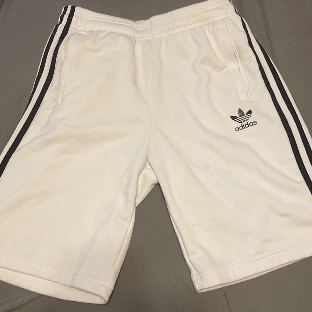 White Adidas Sweat Shorts